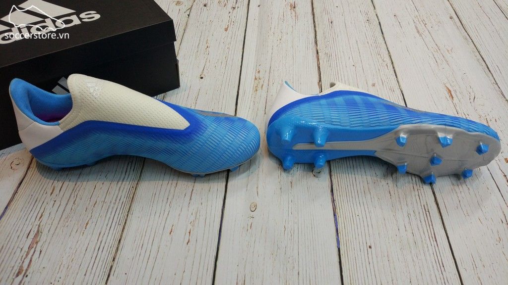 Adidas X 19.3 Laceless FG- Bright Cyan/ Core Black/ Pink EF0598