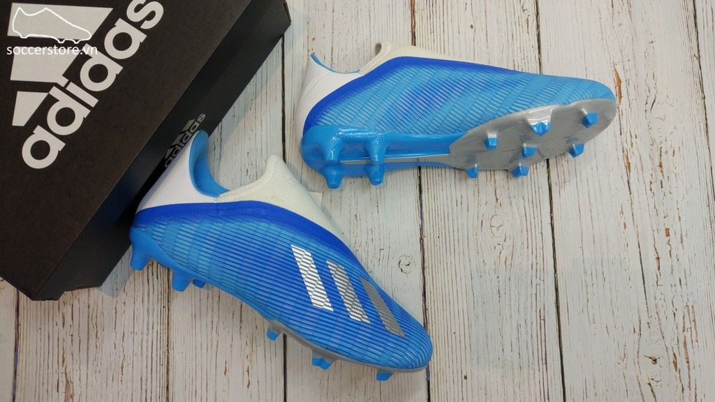 Adidas X 19.3 Laceless FG- Bright Cyan/ Core Black/ Pink EF0598