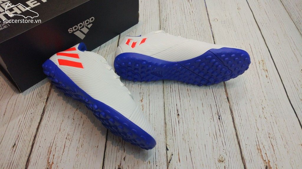 Adidas Nemeziz 19.4 TF- White/ Solar Red/ Blue F34549