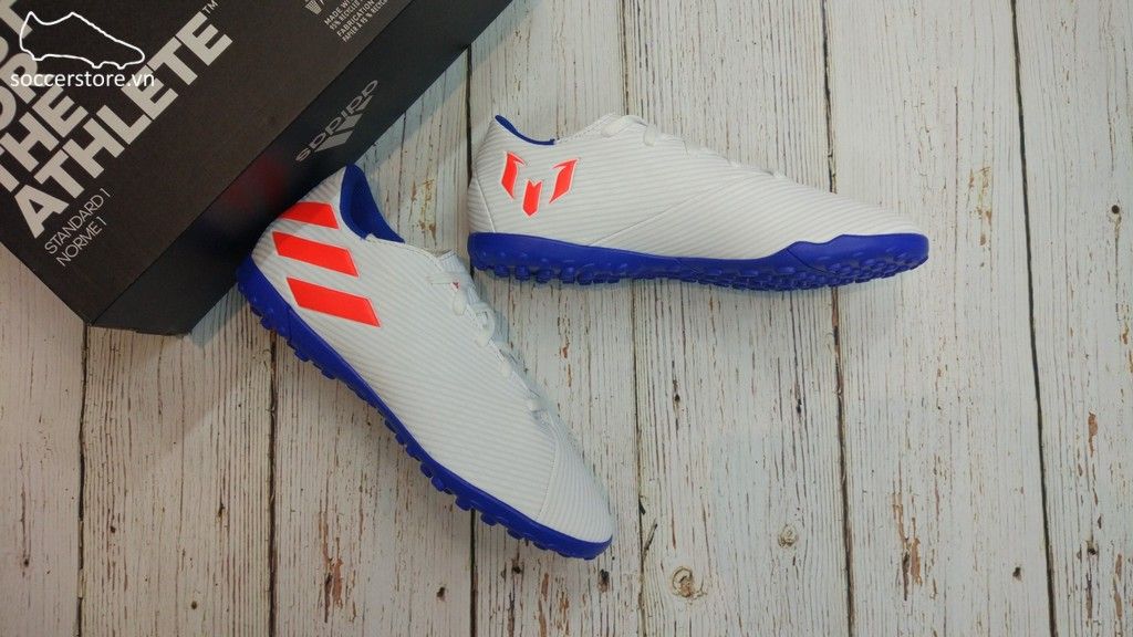 Adidas Nemeziz 19.4 TF- White/ Solar Red/ Blue F34549