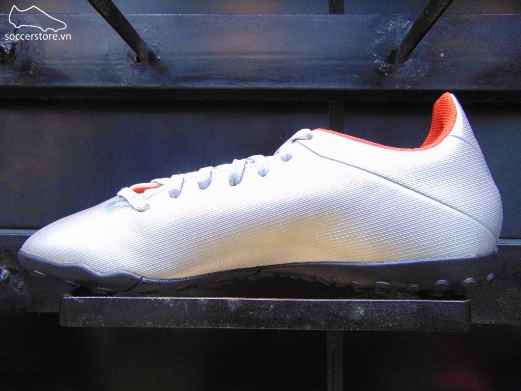 Adidas X 19.4 TF- Silver Metallic/ Hi-Res Red/ White F35344