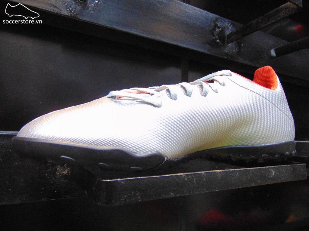 Adidas X 19.4 TF- Silver Metallic/ Hi-Res Red/ White F35344