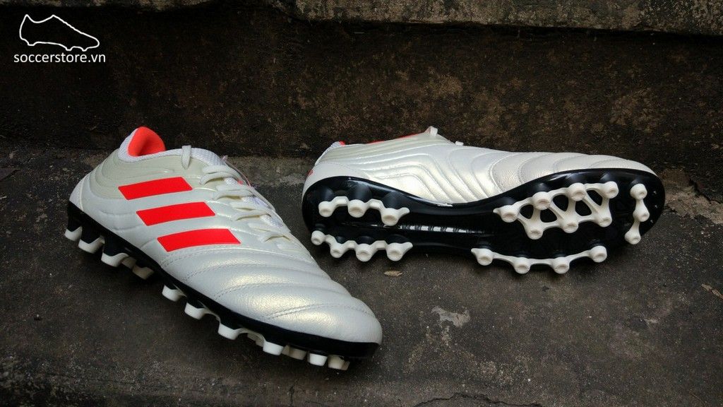 Adidas Copa 19.3 AG- F35776-Off White/ Solar Red/ White