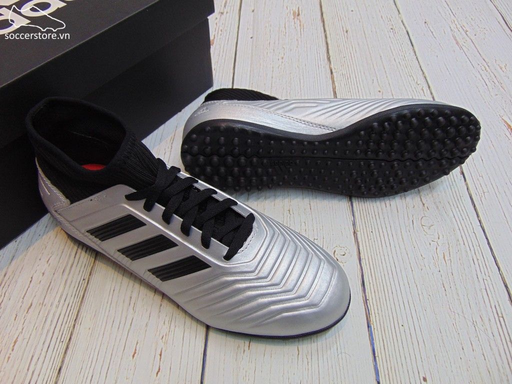 Adidas Predator 19.3 Kids TF - Silver Metallic/ Core Black/ Red G25802