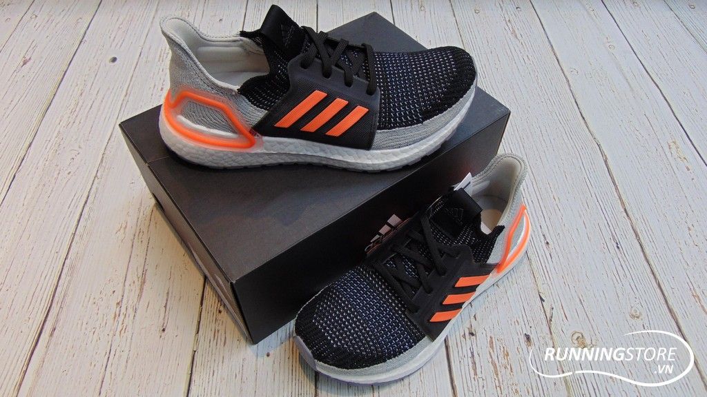 Adidas Ultraboost 2019 - Core Black / Solar Orange / Glow Blue - G27516