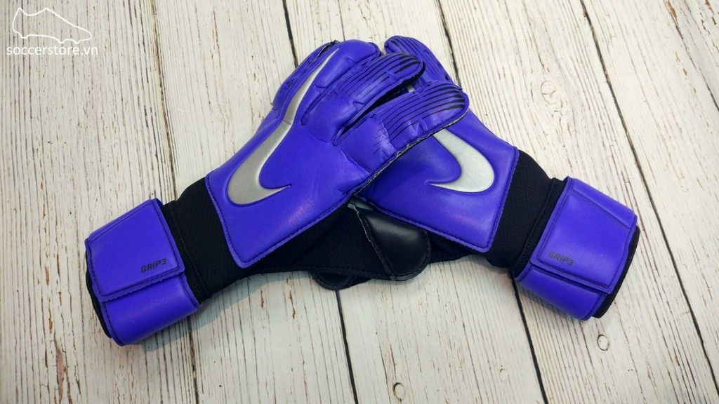 Nike Grip 3- Racer Blue/ Black/ Metallic Silver GK Gloves GS0360-410