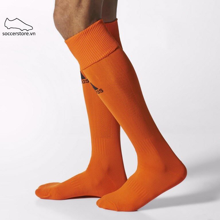 Tất bóng đá chính hãng Adidas Milano Team Sock- Orange/ Black E19293