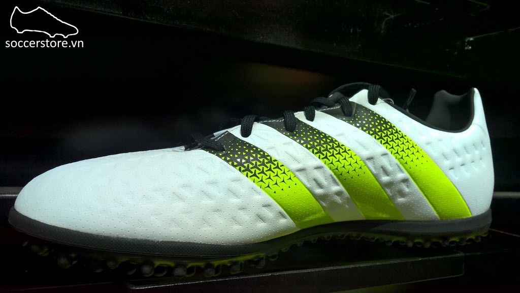 Adidas Ace 16.3 TF- White/ Semi Solar Green/ Shock Blue AQ5789