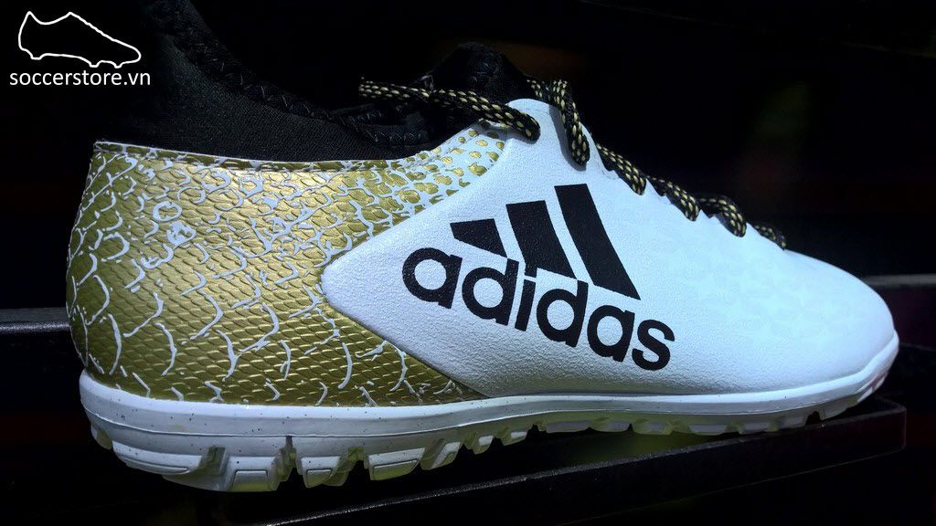 Adidas X 16.3 TF- White/ Core Black/ Gold Metallic AQ4352