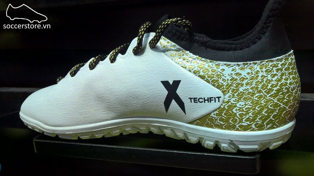 Adidas X 16.3 TF- White/ Core Black/ Gold Metallic AQ4352