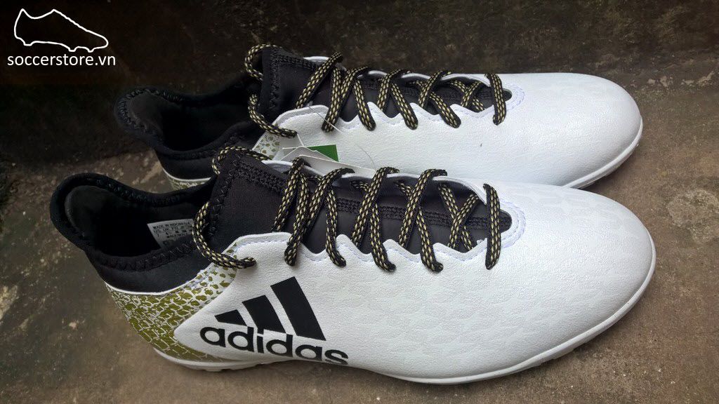 Adidas X 16.3 TF- White/ Core Black/ Gold Metallic AQ4352