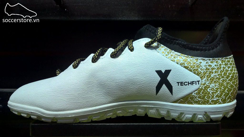 Adidas X 16.3 TF- White/ Core Black/ Gold Metallic AQ4352