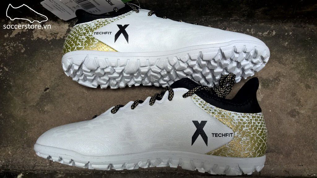 Adidas X 16.3 TF- White/ Core Black/ Gold Metallic AQ4352