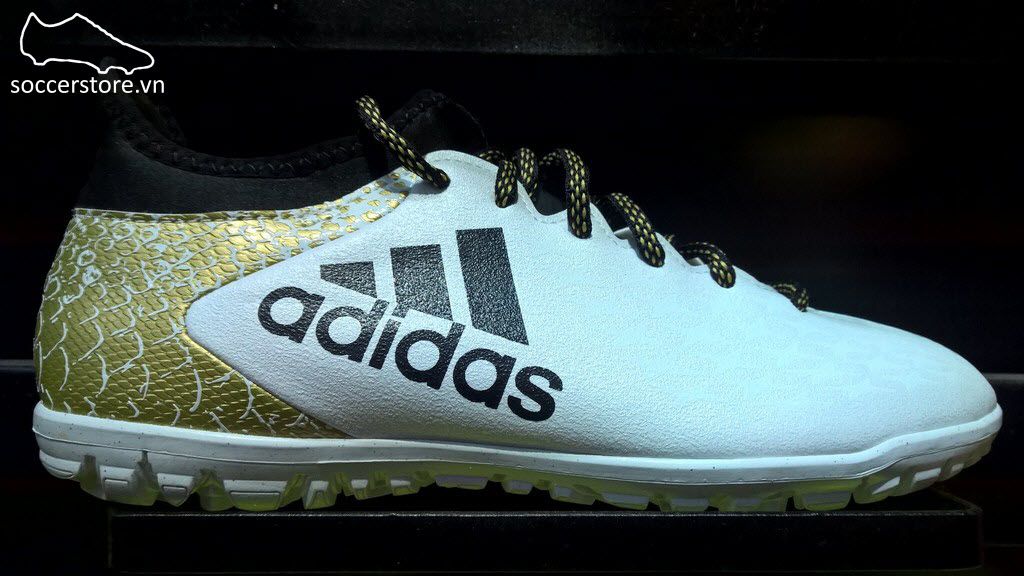 Adidas X 16.3 TF- White/ Core Black/ Gold Metallic AQ4352